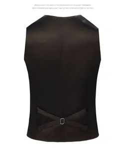 Herren Anzugweste Detailansicht, klassisches Westendesign hinten mit verstellbarem Riemen.