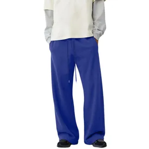 Bequeme lockere gerade Freizeithose mit Kordelzug fur Damen und Herren im Alltag.
