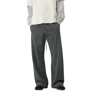 Herren Damen bequeme weite Freizeithose Sweatpants Herbst lose gerade lange Hosen