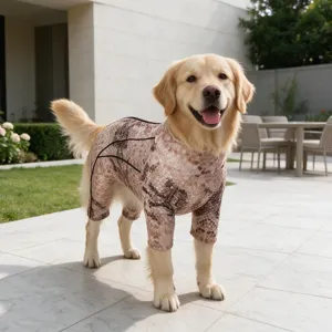 Dog jumpsuit python print four leg outfit for large dogs pet costume pet apparel comfortable