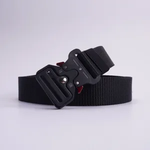 Cintura tattica in nylon da uomo con fibbia a sgancio rapido in metallo, cintura per pantaloni outdoor.