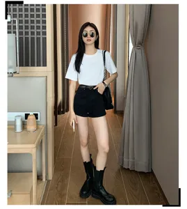 Women heart buckle belt minimalist black leather waist strap casual jeans dress accessory