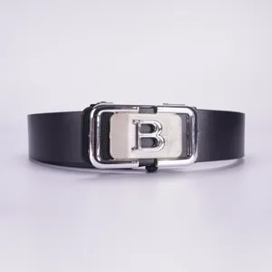 Cintura uomo in pelle fibbia automatica moda casual affari stile minimalista elegante