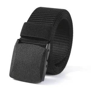 Cinturón de Nylon Táctico Exterior para Hombre No Magnético Seguro Casual de Correa