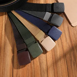 Ceinture tactique en nylon pour homme boucle en plastique ceinture en toile sport en plein air