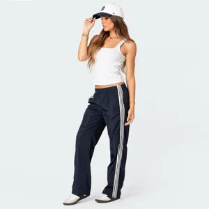 Pantaloni sportivi larghi a righe casual da donna estate moda pantaloni atletici attivi