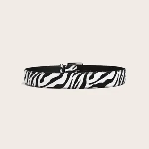Chic donna moda cintura stampa zebra elegante accessorio vita per pantaloni vestito