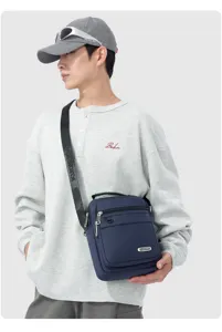 Herren Freizeit Umhaengetasche Mehrschichtige Reisetasche Stilvolle Handtasche Neu