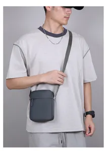 Freizeitschultertasche für Herren, leichte Umhängetasche aus Oxford-Gewebe für Reisen.