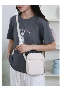 Lassische Damen kleine quadratische Umhängetasche minimalistisch leicht Handytasche