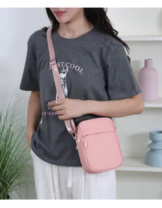 Rosa lässige Damen Umhängetasche, stilvolle kleine quadratische Schultertasche Alltag.