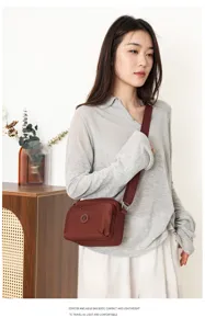 Lassige Damen Umhängetasche Oxford Stoff kleine quadratische Schultertasche leicht Alltag