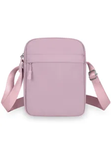 Elegante rosa Umhängetasche für Damen, leichte Freizeittasche mit verstellbarem Riemen.