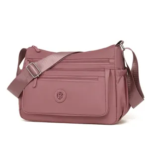 Damen Nylon Umhängetasche Mehrfachtaschen Schultertasche Freizeittasche Reise Handtasche Stil