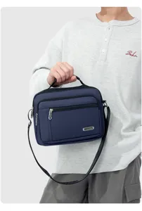 Multifunktionale Oxford Herren Umhängetasche casual vertikale Messenger Bag mit mehreren Fächern