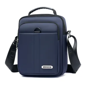 Herren Nylon vertikale Umhaengetasche Business laessige Crossbody Handtasche mit Griff
