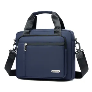 Herren Umhaengetasche Blau Nylon Schultertasche laessige Business Reise Tasche mit Faechern