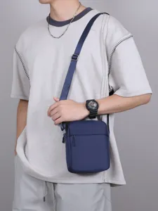 Herren Oxford Tuch Vertikale Umhängetasche Freizeitreise Leichte Handytasche Modische Tasche
