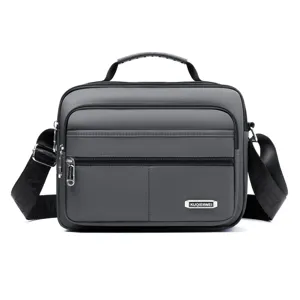 Moderne heren oxford Umhängetasche Handtasche mit Griff und praktischen Reißverschlüssen.