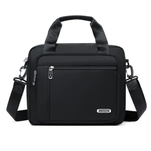 Herren Freizeit Business Umhaengetasche stilvolle Nylon Schultertasche mit Griff.