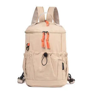 Multi-functional Small Outdoor Backpack For Men Women Nylon Lightweight Travel Mini Backpack Water Bottle Bag Casual Crossbody Shoulder Bag Streetwear Style
