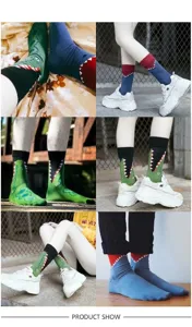 Kreative Neuheit Tierbiss Design mittelhohe Baumwollsocken Detail Streetwear Trend.