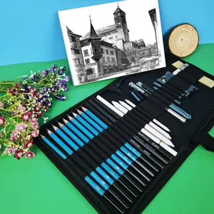 28-piece sketching pencil set professional art drawing tools for students and artists