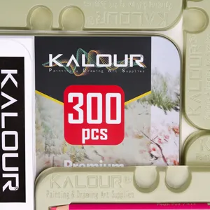 Kalour 300 pcs professional oil-based colored pencils set tin box art drawing supplies