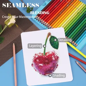 KALOUR 50 professional oily colored pencils set for artists drawing blending shading art.