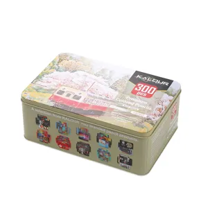 Detailed view of Kalour 300 colored pencils in tin box, professional oil-based art supplies.