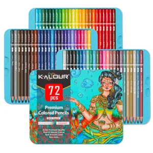 KALOUR Professional Oil-Based Colored Pencils 72 Count Art Drawing Set for Artist Painting