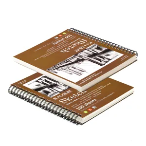 KALOUR carnet de croquis à spirale 9x12 pouces 100 feuilles papier art pour dessin.