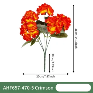 Artificial geranium flower bouquet red home wedding decor 36cm faux plant for garden