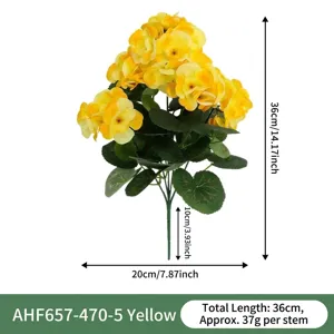 Artificial yellow flower bouquet, home decor plant decoration with 36cm length and 37g weight.