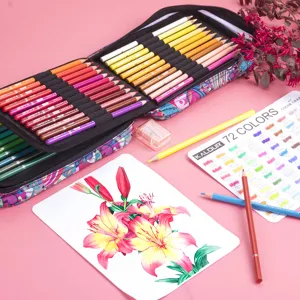 KALOUR 72-color colored pencil set detail showcase, professional art drawing tools for artists.
