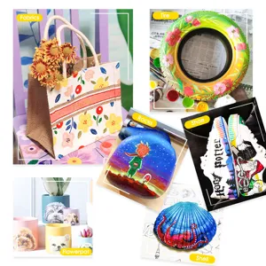 Set di colori acrilici per fai da te, colori vivaci adatti per tessuto, pietra, legno e tela.