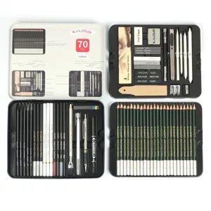 Set di matite da disegno 70 pezzi materiali d'arte strumenti professionali scatola
