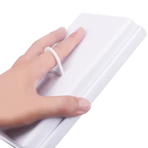 Caja de acuarela sólida portátil de plástico paleta vacía con anillo de mano para pintura