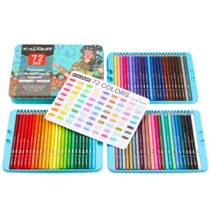 KALOUR 72 Colored Pencils Set Professional Oil Based Art Drawing Pencils with Metal Box