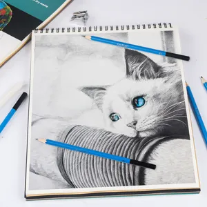 Quaderno da disegno rilegato a spirale, carta bianca di alta qualità per artisti e creativi.
