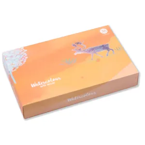 Juego de pintura de acuarela sólida portátil de 36 colores con caja de artista para arte.