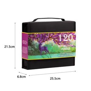 120 Colors Watercolor Pencils Set Professional Art Drawing Colored Pencils with Zipper Case