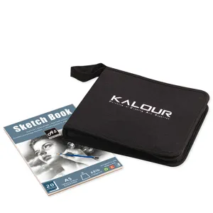 KALOUR 54-Piece Professional Sketching Pencil Art Set with A5 Sketchbook and Zippered Case