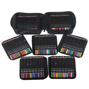 Set de 180 lápices de colores a base de aceite con estuche portátil con cremallera