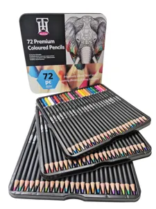 72-Kleuren Olie-gebaseerde Kleurpotloden Set Professionele Kunst Tekenen Blikken Doos