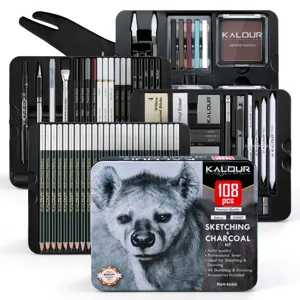 Professional Sketch Pencil Art Drawing Kit Wooden Sketching Tools Supplies with Storage Case for Artists