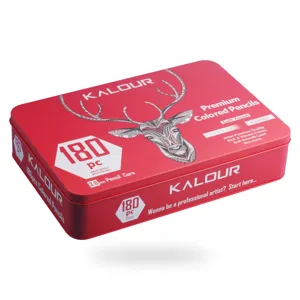 KALOUR 180 Σετ Έγχρωμα Μολύβια Επαγγελματικό Καλλιτέχνης Μαλακό Κουτί Ζωγραφικής