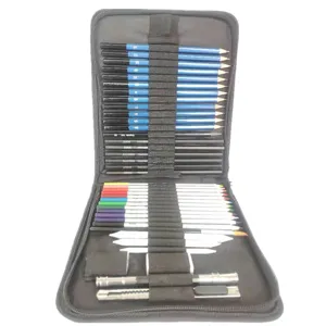 41-Piece Sketching Drawing Pencil Set Art Supplies with Portable Black Zipper Case