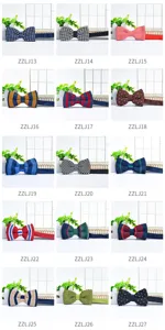 Men knitted bowtie polyester stylish patterned bow tie assorted colors for business formal wear