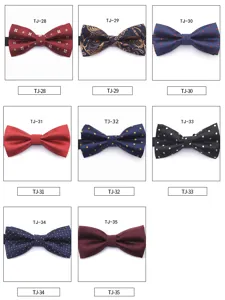 Fashionable flat bow tie for men and women, formal wedding business party suit accessory.